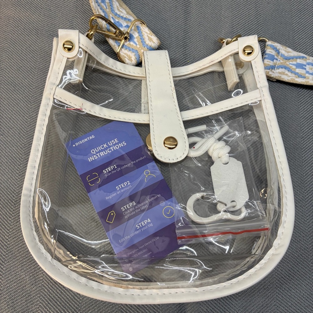New clear stadium approved mini Crossbody with adjustable/removable guitar strap